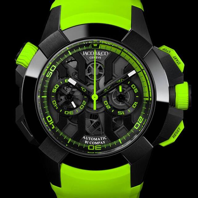Jacob & Co. EPIC X CHRONO BLACK TITANIUM GREEN Watch Replica EC313.21.SB.BG.C Jacob and Co Watch Price